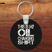 Ik kan geen plannen hebben in de garage, olieverve sleutelhanger (Voorkant)