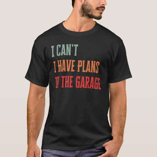 Ik kan geen plannen hebben in het grappige mechani t-shirt (Voorkant)