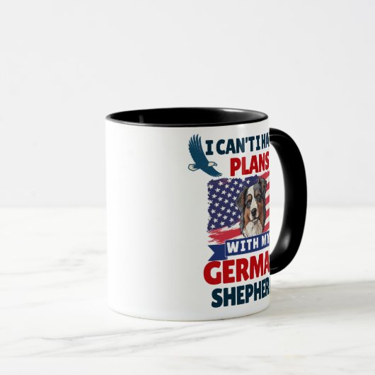 Ik kan geen plannen hebben met mijn Duitse herder Mok (Voorkant rechts)