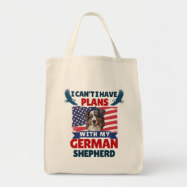 Ik kan geen plannen hebben met mijn Duitse herder Tote Bag