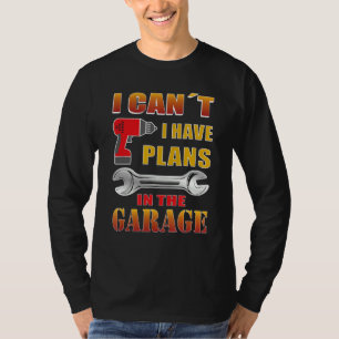 Ik kan geen plannen in de garage hebben voor mecha t-shirt
