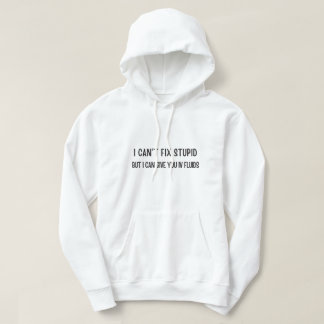 Ik kan geen stomme dingen oplossen, maar ik kan je hoodie
