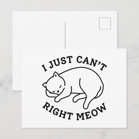 Ik kan gewoon niet goed weg briefkaart (Voorkant / Achterkant)