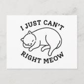 Ik kan gewoon niet goed weg briefkaart (Voorkant)