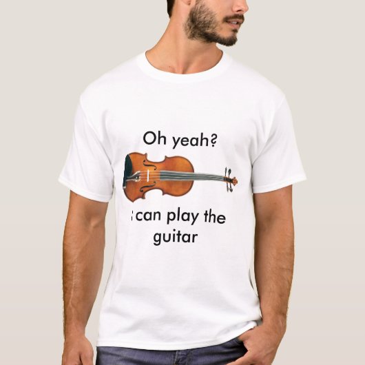 Ik kan gitaar spelen t-shirt (Voorkant)