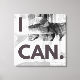 Ik kan grijs stenen rock gestrekte canvas afdrukke afdruk