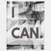 Ik kan grijze stenen rock fleece deken (Voorkant)