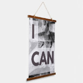 Ik kan grijze stenen rock hangend wandkleed (Gebogen)