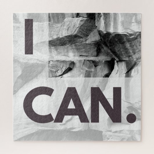 Ik kan grijze stenen rock legpuzzel (Verticaal)