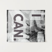 Ik kan grijze stenen rock wandkleed (Voorkant (horizontaal))