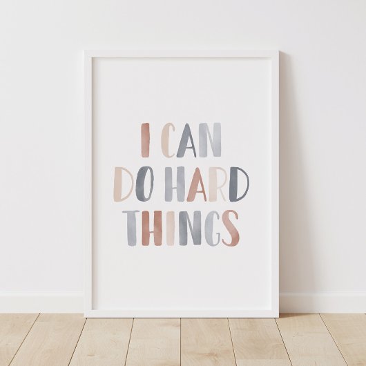 Ik kan Harde Dingen Doen Boho Kinderkamer Decorati Poster