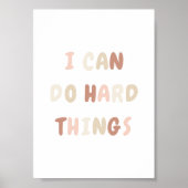 Ik kan harde dingen doen roze meisje met een kalme poster (Voorkant)