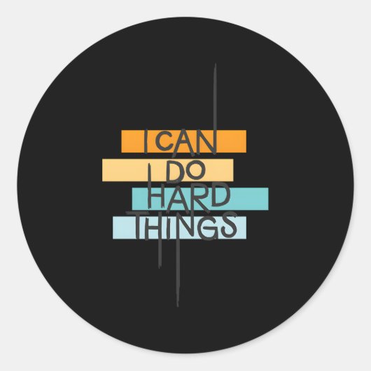 Ik kan harde dingen Inspirerend citaat doen Ronde Sticker (Voorkant)