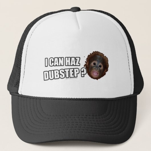 IK KAN HAZ DUBSTEP? LOLz Dub Step Meme Trucker Pet (Voorkant)