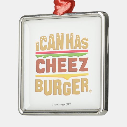Ik kan heb Cheezburger Metalen Ornament (Links)