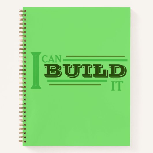 Ik kan het bouwen (groen) planner/ notitieboek (Voorkant)