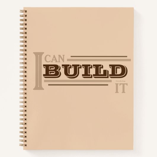 Ik Kan Het Bouwen (Tan) Planner/ Notitieboek (Voorkant)