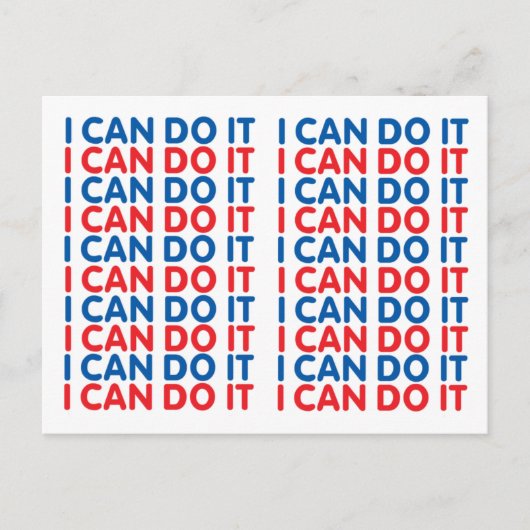 Ik kan het Briefkaart doen (Voorkant)