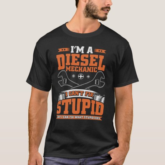 Ik kan het dieselmechanisme voor jongens niet repa t-shirt (Voorkant)