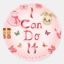 Ik kan het doen... ik kan een Stropdas... Ronde Sticker