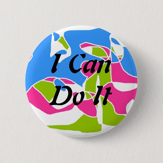 Ik kan het doen. ronde button 5,7 cm (Voorkant)