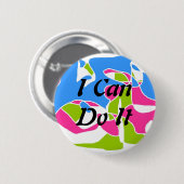 Ik kan het doen. ronde button 5,7 cm (Voorkant /achterkant)