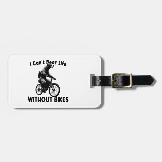 Ik kan het leven niet Beren zonder fietsen Bagagelabel (Voorkant horizontaal)