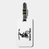 Ik kan het leven niet Beren zonder fietsen Bagagelabel (Voorkant verticaal)