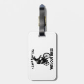 Ik kan het leven niet Beren zonder fietsen Bagagelabel (Achterkant verticaal)