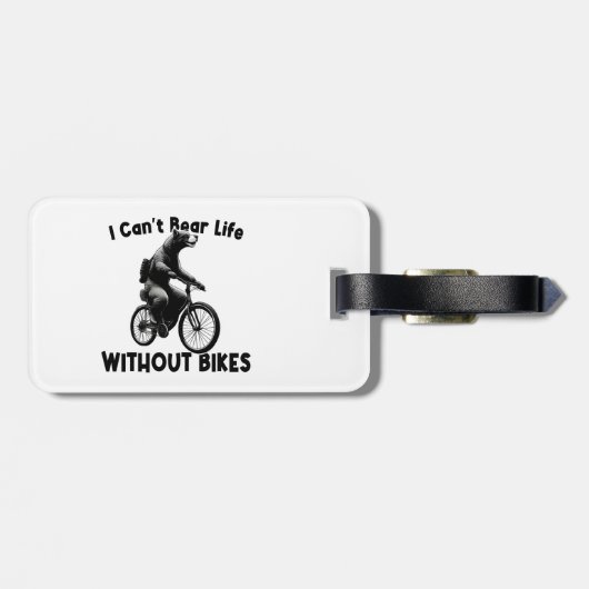 Ik kan het leven niet Beren zonder fietsen Bagagelabel (Achterkant horizontaal)
