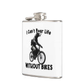 Ik kan het leven niet Beren zonder fietsen Heupfles (Links)