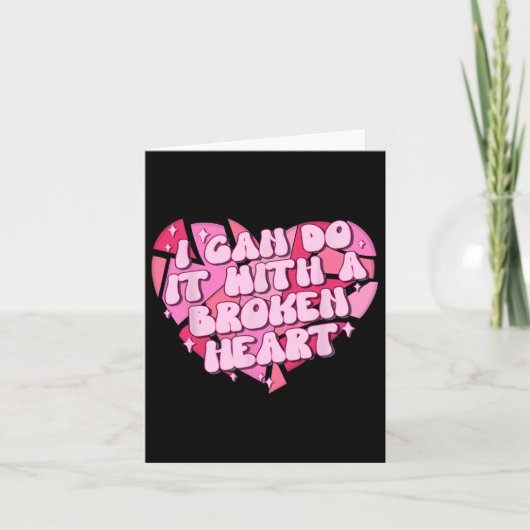Ik kan het met een gebroken hart kaart (Voorkant)