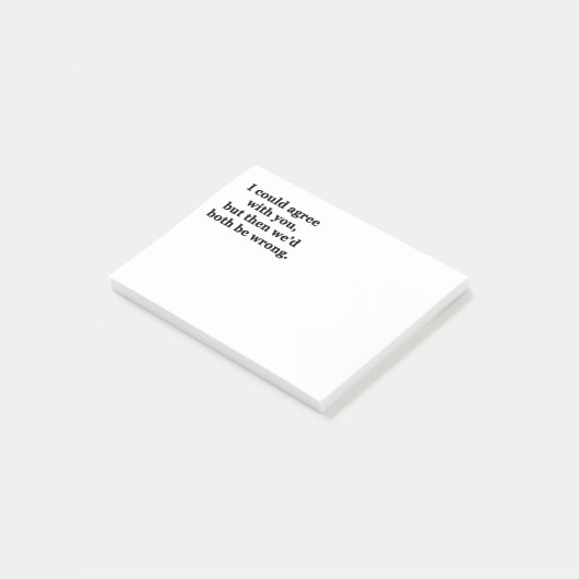 Ik kan het met u eens zijn post-it® notes (Schuin)