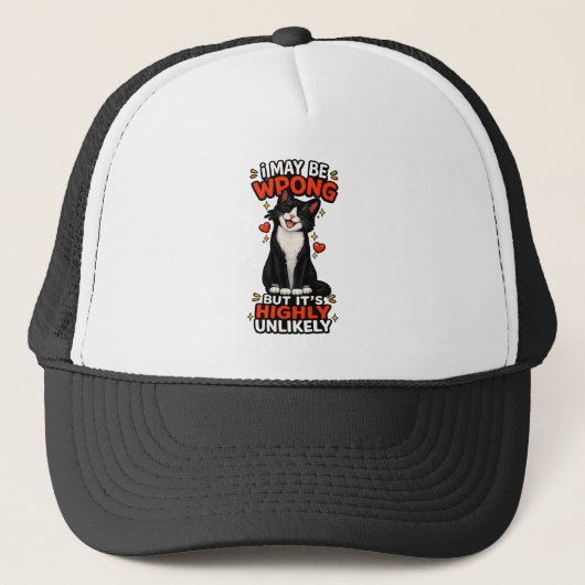 Ik kan het mis hebben, maar het is hoogst onwaarsc trucker pet (Voorkant)