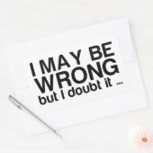 Ik kan het mis hebben, maar ik betwijfel het rechthoekige sticker (Envelop)