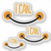 Ik kan het, Motivatie citaat Sticker (Voorkant)