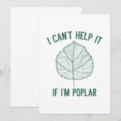 Ik kan het niet helpen als ik populair ben bedankkaart (Voorkant / Achterkant)