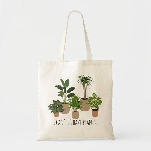Ik kan het niet, ik heb Planten Funny Planten Love Tote Bag (Voorkant)