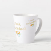 Ik kan het niet, ik zit op de Carna school Latte Mok (Rechterhoek)