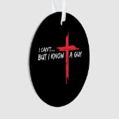Ik kan het niet, maar ik ken een man Jezus kruis g Ornament (voorkant)