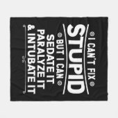 Ik kan het niet oplossen, maar ik kan het paralyse fleece deken (Voorkant (Horizontaal))