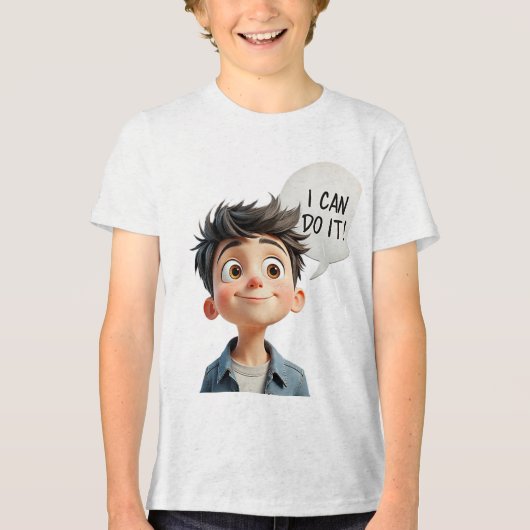 ik kan het! Tri-Blend shirt (Voorkant)