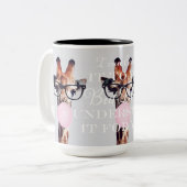 Ik kan het uitleggen aan Giraffe Bgloed Tweekleurige Koffiemok (Voorkant links)