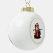 Ik kan het uitleggen, Cartoon Sinterklaas en klein Keramische Bal Ornament (Links)