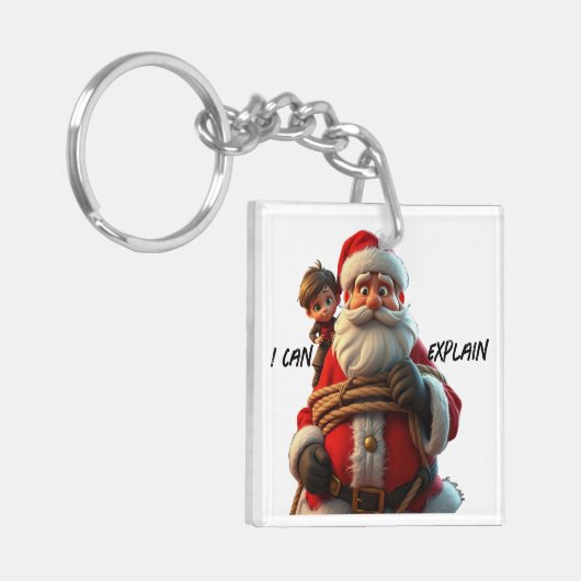 Ik kan het uitleggen, Cartoon Sinterklaas en klein Sleutelhanger (Voorkant Links)