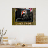 Ik kan het vertrouwen hebben dat ik kat moet bidde poster (Keuken)