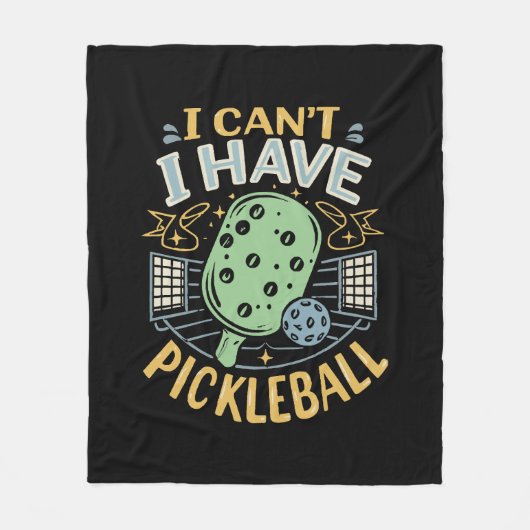 Ik Kan Ik Pickleball Hebben Fleece Deken (Voorkant)