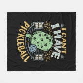 Ik Kan Ik Pickleball Hebben Fleece Deken (Voorkant (Horizontaal))