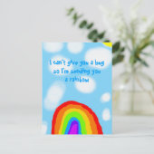 Ik kan je geen snuif geven die een regenboog stuur briefkaart (Staand voorkant)