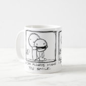 Ik kan je laten glimlachen koffiemok (Voorkant links)